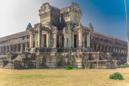 AThe temple complex of Angkor in Kambodzhe.Arhitektura, monuments, reliefs and ruins.ngkor Archaeological Parkの写真素材