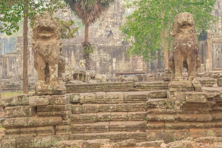 AThe temple complex of Angkor in Kambodzhe.Arhitektura, monuments, reliefs and ruins.ngkor Archaeological Parkの写真素材