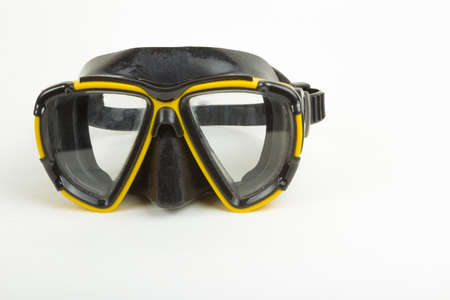 Mask for swimming under water on a white backgroundの写真素材
