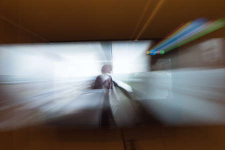 The blurred image in different color tones