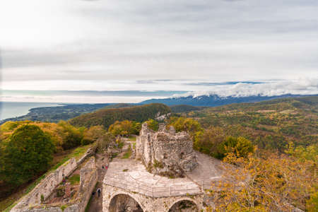 One of the towers of the fortress Cultural Historical Complex Anakopia Fortress Republic of Abkhaziaの写真素材