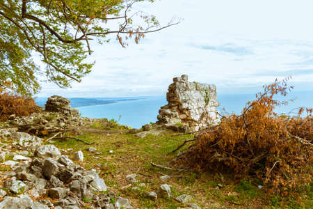 One of the towers of the fortress Cultural Historical Complex Anakopia Fortress Republic of Abkhaziaの写真素材