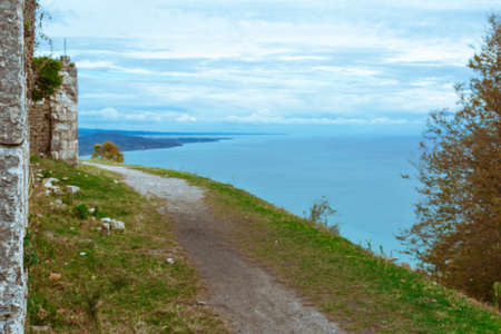 The natural landscape around the fortress Cultural Historical Complex Anakopia Fortress Republic of Abkhaziaの写真素材