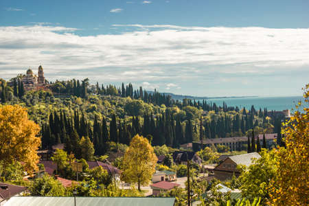 The general plan of the male Athos monasteryの写真素材