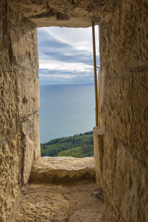The view from the battlements of the fortress in Abkhazia Anakopiaの写真素材