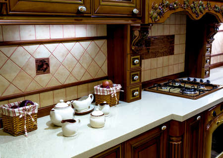 The design of modern cuisine in a classic designの写真素材