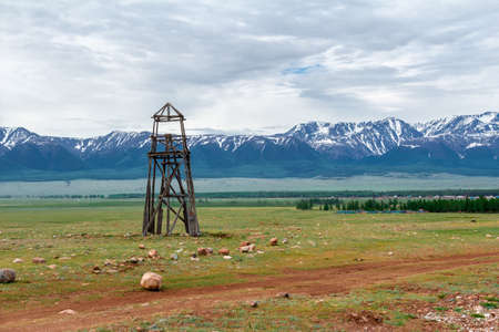 Mountain landscape in early summer in the Altaiの写真素材