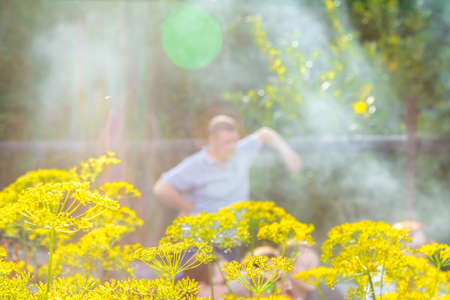 Emotional portrait of a man in nature