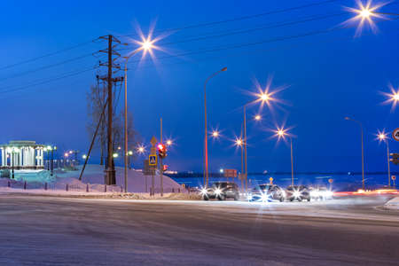 Night city lightsの写真素材