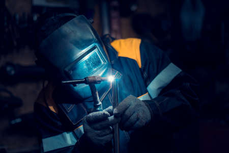 Welder at work