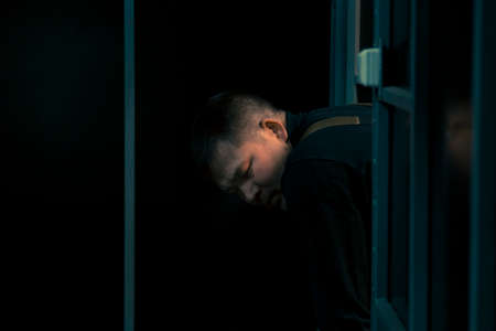 Portrait of a locksmith in the workplaceの写真素材