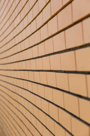Rectangular orange brick brick wall for background saverの写真素材