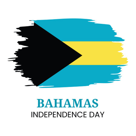 Bahamas Independence Day vector illustration. Suitable for greeting card, poster and banner.のイラスト素材