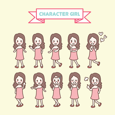 character girl collectionのイラスト素材