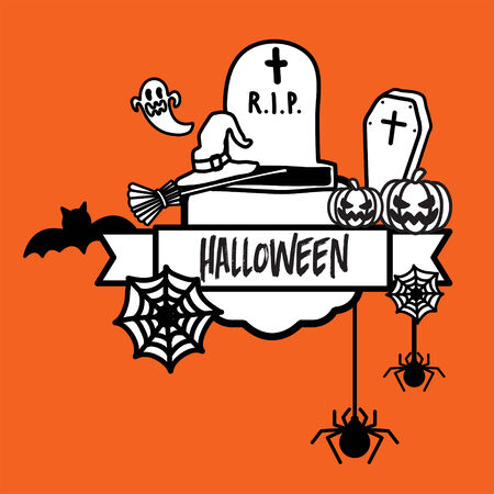 poster happy halloween のイラスト素材
