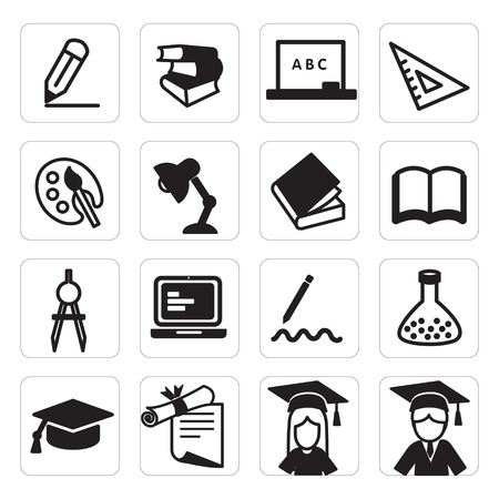 set of education iconsのイラスト素材
