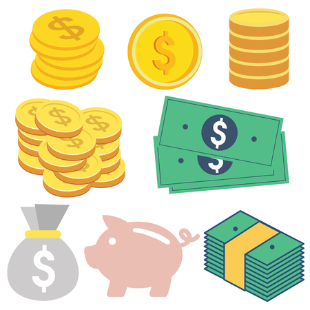 money flat designのイラスト素材