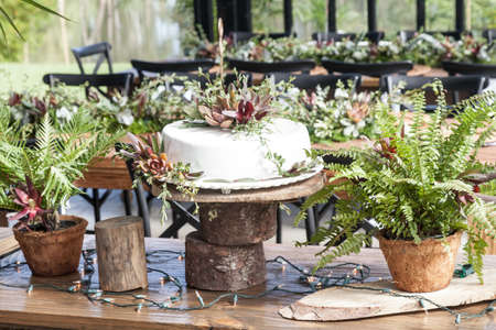 Cake for the wedding celebration.