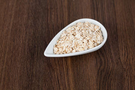 Flaked oatmeal a very healthy cereal.