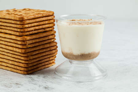 Pastry - tasty dessert made with cookies.の写真素材