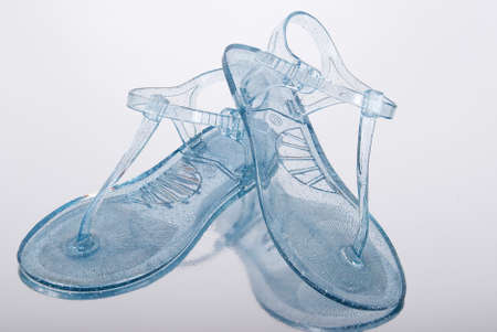 Flip Flops Women; Photo on neutral background.の写真素材