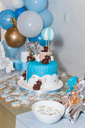 A tasty cake decorated for a child's party.