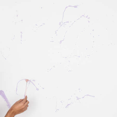 Top view of paper with paint splash.