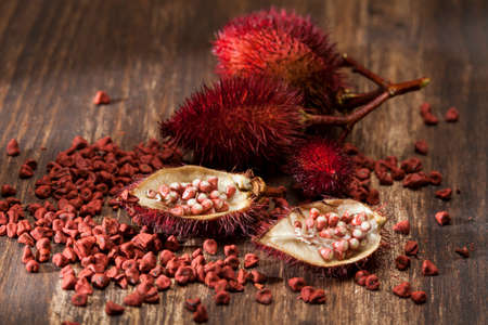 Bixa Orellana - Organic annatto; Is a seasoning and food coloring.