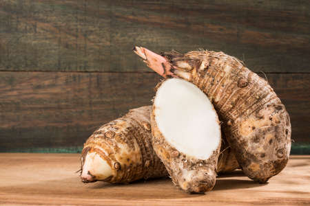 Malanga Edible Tuber - Root Of The Plant Called Colocasia Esculentaの写真素材