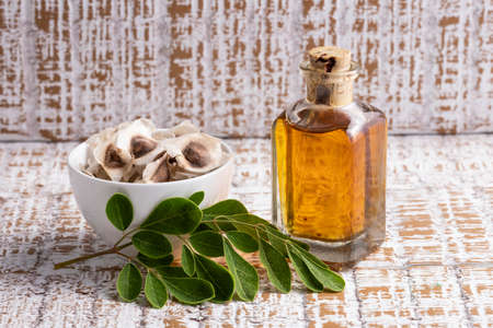 Moringa Oleifera - Moringa Oil, Leaves and Seedsの写真素材