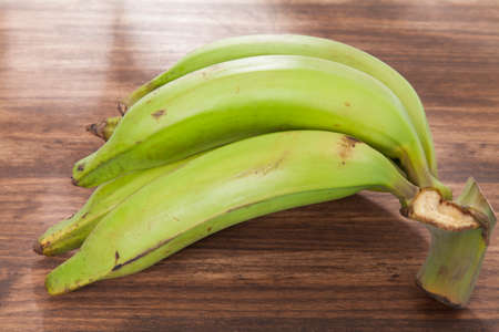 Organic Green Male Banana - Musa Balbisiana Fruitの写真素材