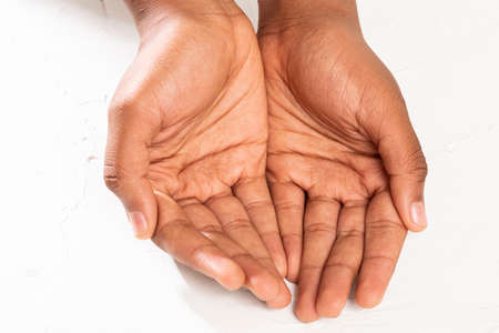 Male Hands Together Photo White Background