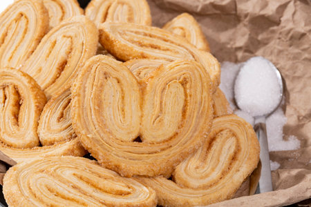 Bakery And Pastry - Tasty Puff Pastry Hearts Covered With Sugar