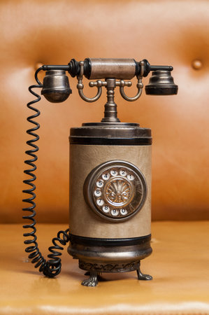 Collection Piece - Old Telephone With Cable And Disk To Dial Telephone Numbers