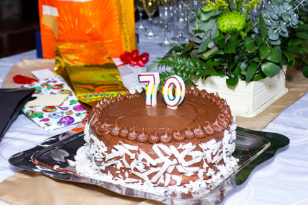 Social Events; Tasty Decorated Cake For Party Or Celebration