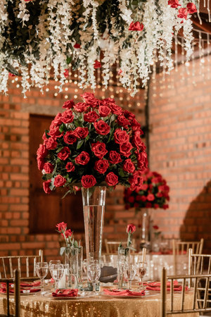 Decorated Living Room, For An Event Party Or Wedding Reception.の写真素材