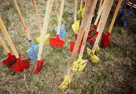 Shovels used for planting trees