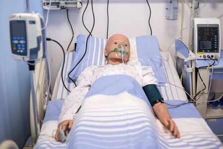 Plastic dummy in the role of a patient used for nurses and medics trainingの写真素材