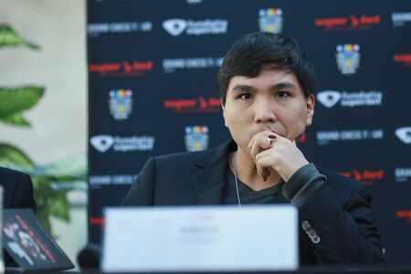 Bucharest, Romania - November 5, 2019: Wesley So at the Superbet Rapid & Blitz chess tournament.