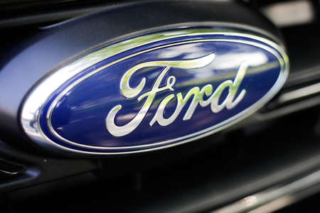 Bucharest, Romania - September 18, 2020: Ford logo on a vehicle.のeditorial素材