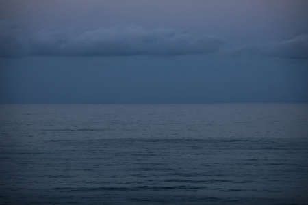 Moody landscape with the Black Sea just before night settles in.の写真素材