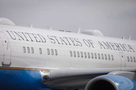 Otopeni, Romania - March 11, 2022: Air Force 2 plane, the United States Air Force aircraft carrying the U.S. vice president.のeditorial素材