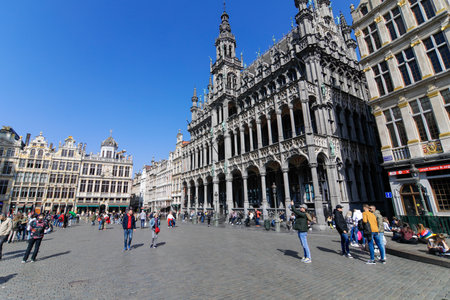 Brussels, Belgium - March 25, 2021: The Grand Place of Brussels, the city centre.のeditorial素材