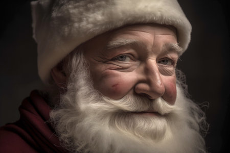 Portrait of Santa Claus. AI generated.の素材