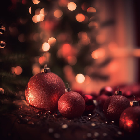 Christmas tree decorations. AI generated.の素材