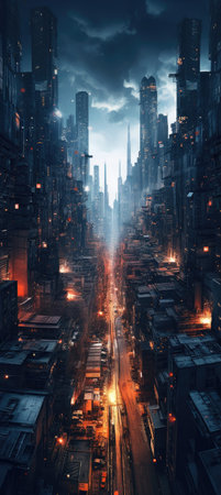 Night view of the city. The concept of business and success.の素材