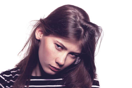 Stylish Young Mixed Race European Woman - Stock Imageの写真素材