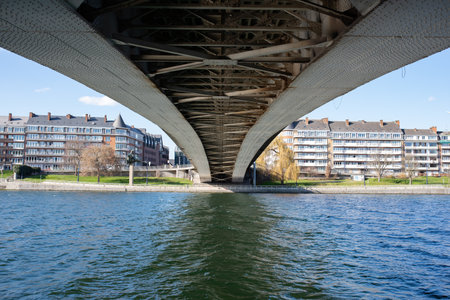 Namur, Belgium - bridge over the Meuse. Under the bridge.の写真素材