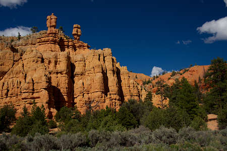 Red Canyon in the Dixie National Forest near Bryce Canyon National Parkの写真素材