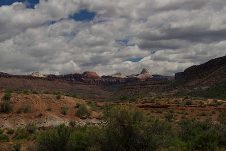 View from Kolob Terrace Road on the western side of Zion National Parkの写真素材